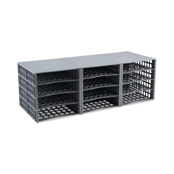 Advantus Snap Configurable Tray System, 12 Compartments, 22.75 x 9.75 x 13, Gray 39412 - main